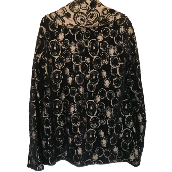 UbU Reversible Textured Swirl Travel Jacket Double Sided Tan Brown Black - Picture 4 of 13